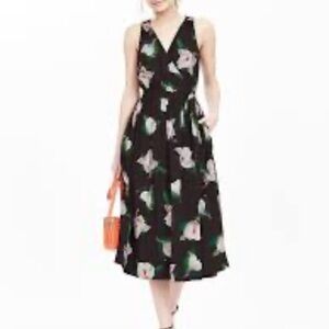 Banana Republic Floral Midi Wrap Dress